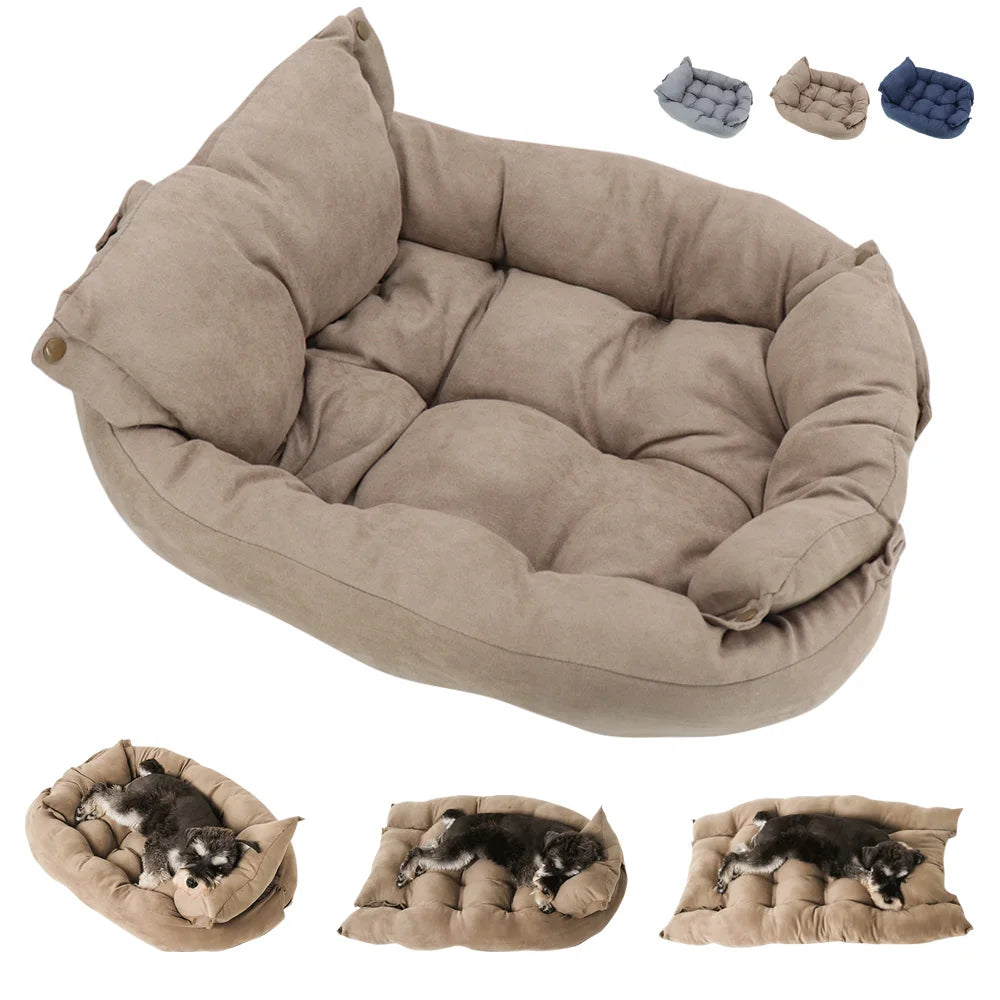 Lit Multifonction 3 en 1 - Coussin Canapé Chien Chat Hiver