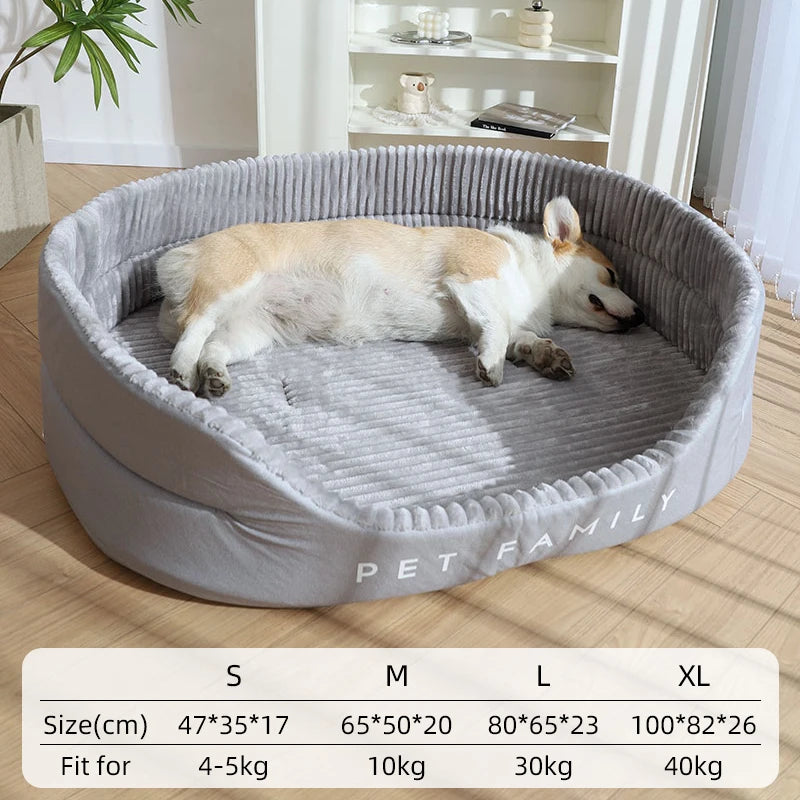 Dog Bed Medium Big Dogs House Soft Kennel Pet Dog Cat Warm Cushion Mat Supplies S-XL Pet Accessories