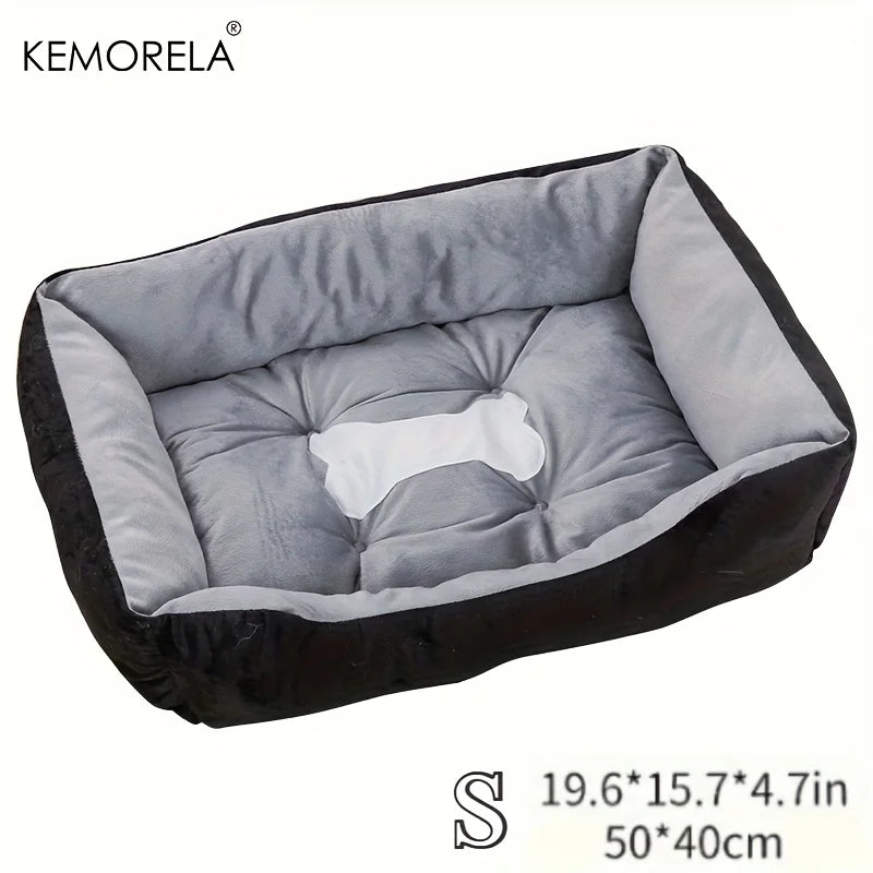 Orthopedic Plush Dog Bed High Rebound Comfortable Support White PP Filled for Small to Large Breeds All Seasons Use