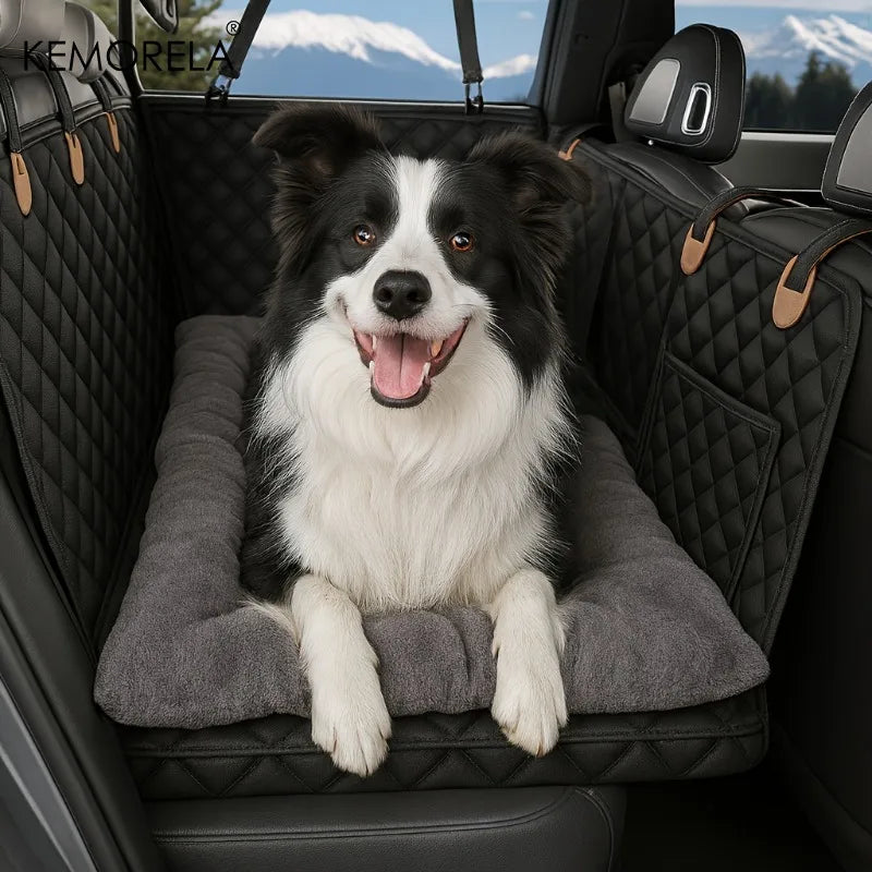 Winter Dog Car Seat Mat with Thick Non-Slip Bottom for SUV Sedan Truck Bed - Warmth for Road Trips And Machine Washable