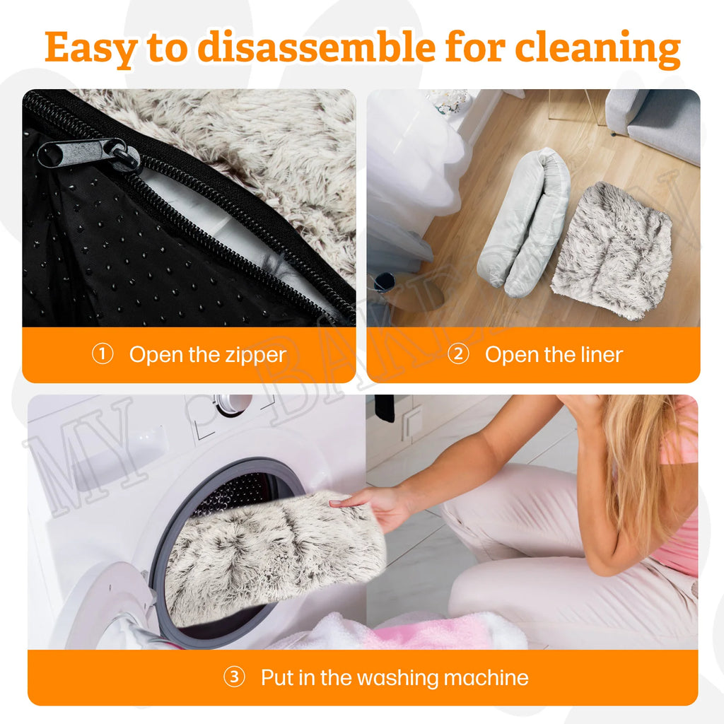 4 Styles With Removable Washable Cover And Waterproof Upholstered Sofa Pet Cat Dog Bed For All Seasons Plush 6size