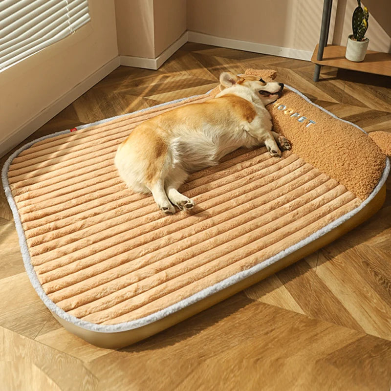 Dog Bed Warm Mat Winter Cat Sleeping Cushion Padded Puppy Kennel Blanket Soft Removable Mattress Pet Supplies