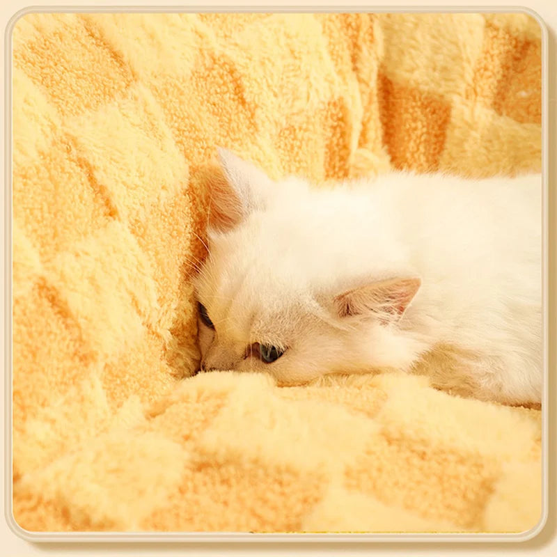 HOOPET Cats Sofa Bed for Small Dogs Pets Yellow Cozy Sleeping Pad Cushions Detachable Sofa Cover Kitten Puppy Pet Accessories