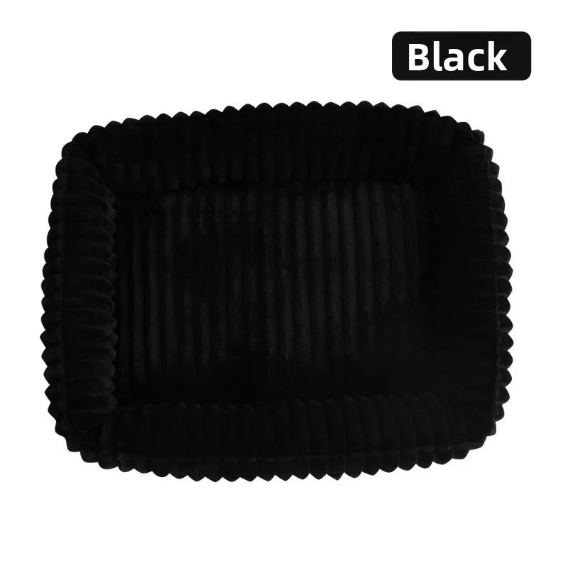 Large Dog Bed Square Plush Cat Nest Kennel All Season Washable Dog Sofa Waterproof Mattress Cat Bed for Medium Dogs Accessories