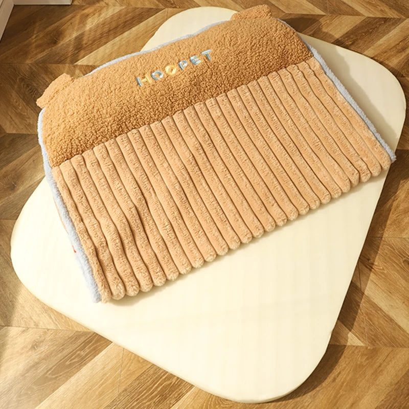 Dog Bed Warm Mat Winter Cat Sleeping Cushion Padded Puppy Kennel Blanket Soft Removable Mattress Pet Supplies