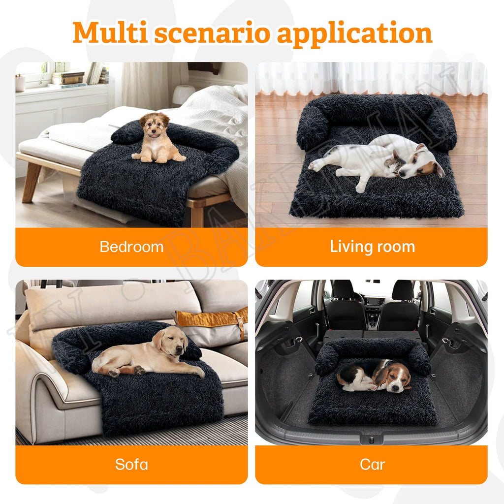 4 Styles With Removable Washable Cover And Waterproof Upholstered Sofa Pet Cat Dog Bed For All Seasons Plush 6size