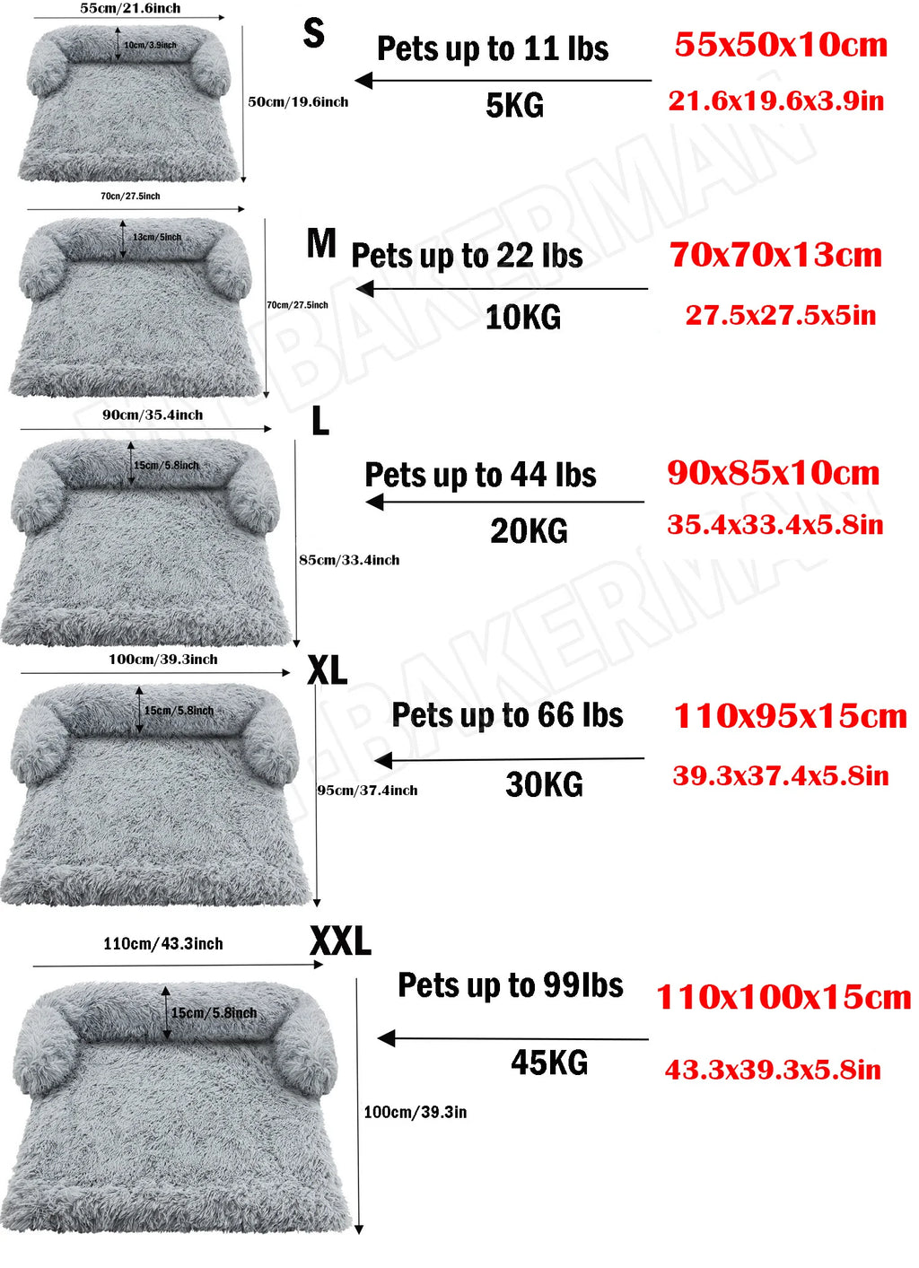 4 Styles With Removable Washable Cover And Waterproof Upholstered Sofa Pet Cat Dog Bed For All Seasons Plush 6size