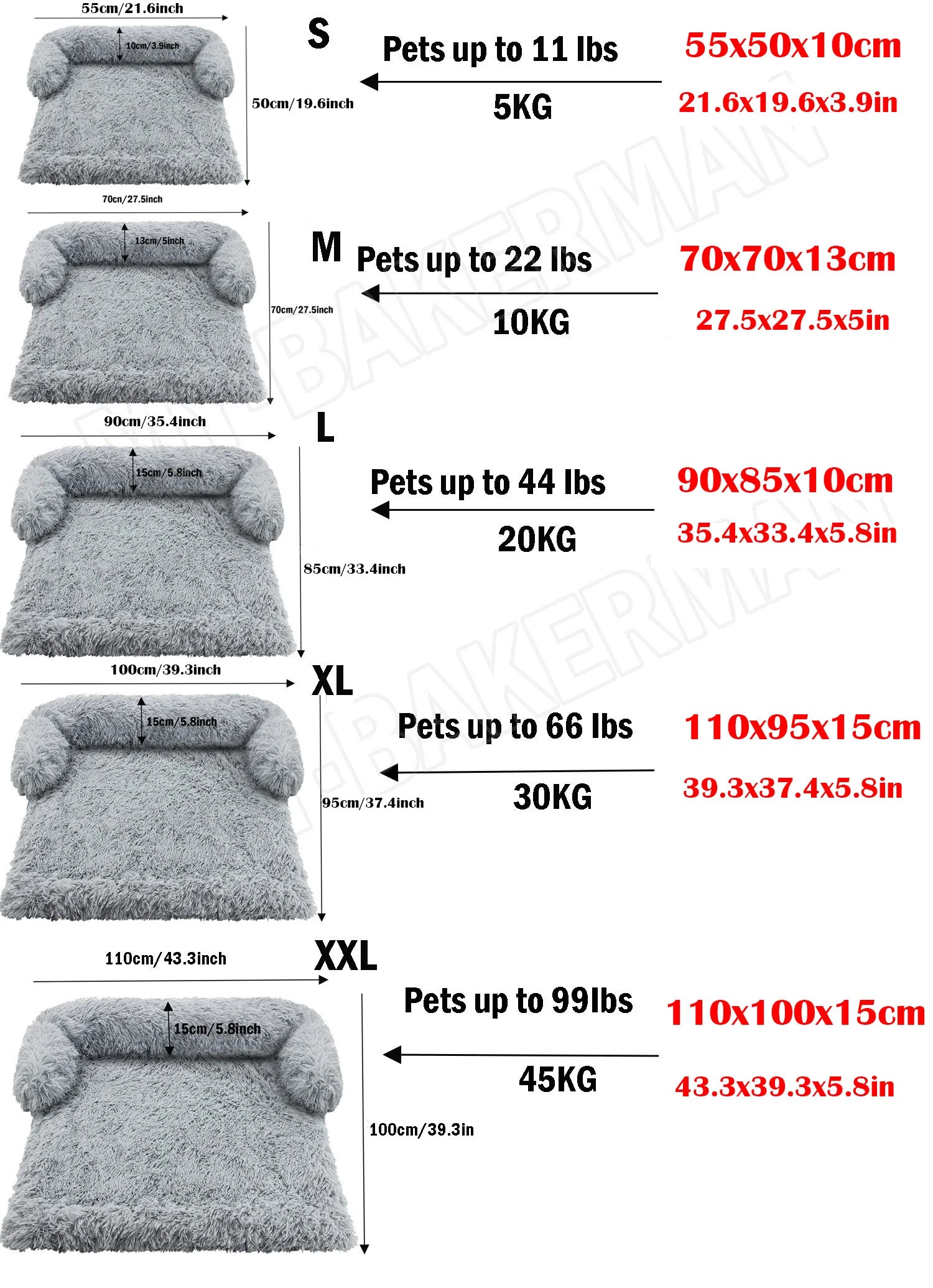 4 Styles With Removable Washable Cover And Waterproof Upholstered Sofa Pet Cat Dog Bed For All Seasons Plush 6size