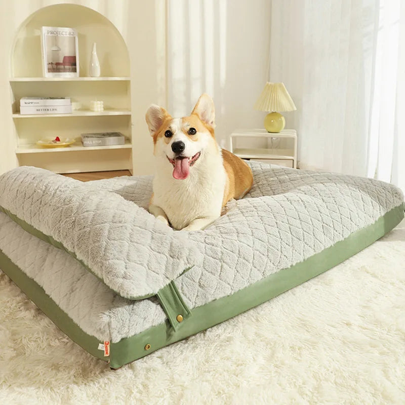 Winter Large Dog Sleeping Beds Pet Cat Fluffy Bed Mat Pet Cushion Big Medium Dogs Blanket Cushion Pet Supplies