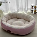 Lit Ovale Peluche - Coussin Épais Lavable Toutes Saisons