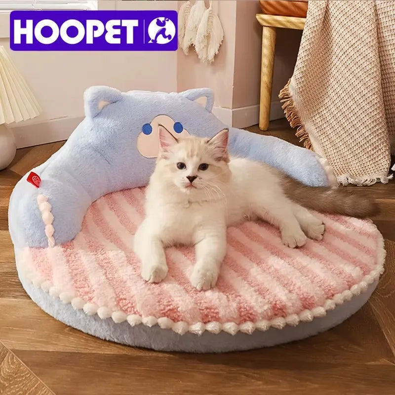 HOOPET Cat Sofa Bear Shape Mat for Small Dog Cat Washable Cave Cat Nest Dog Kennel Sponge Pad for Puppy Kitten Sleeping Artifact