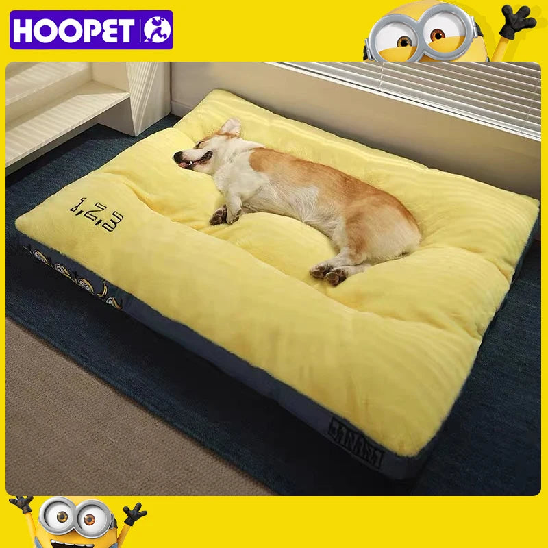 Velour Soft Pet Bed Warm Sleeping Pad for Small Medium And Large Dogs Removable Cover Pet Mat Comfortable Cushion for Cats And D