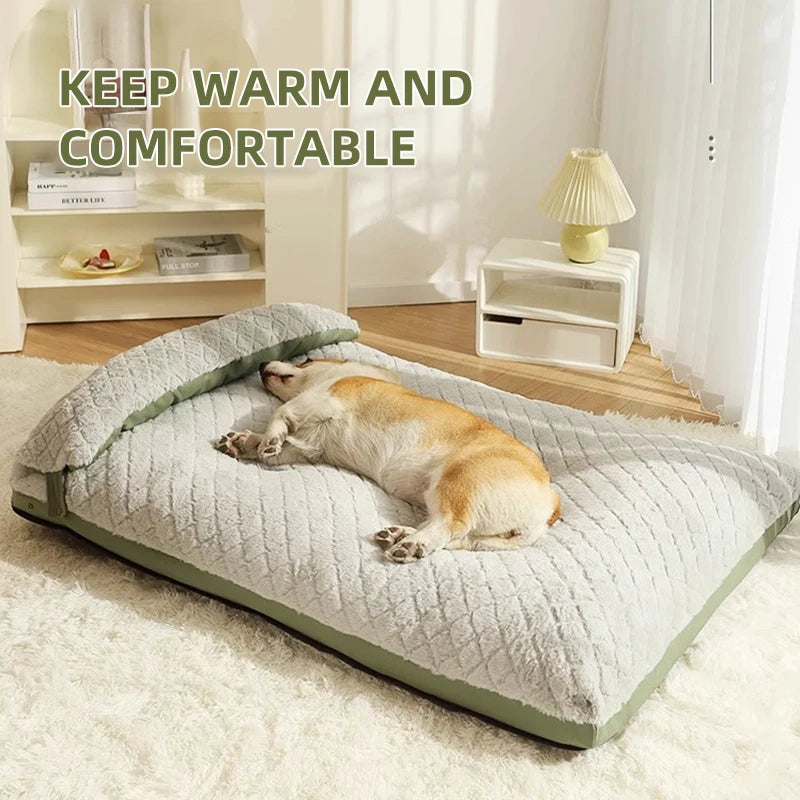 Winter Large Dog Sleeping Beds Pet Cat Fluffy Bed Mat Pet Cushion Big Medium Dogs Blanket Cushion Pet Supplies