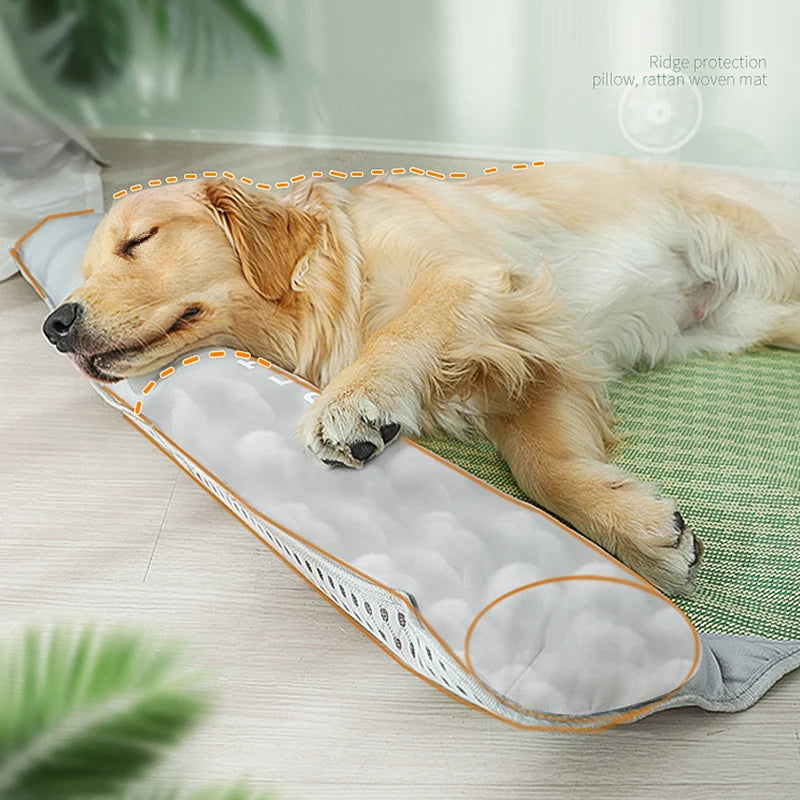 Summer Dog Bed Cat Cool Mat Breathable Pet Sleep Ice Cushion for Small Medium Large Dog Cat Pet Cooling Mat Supplies