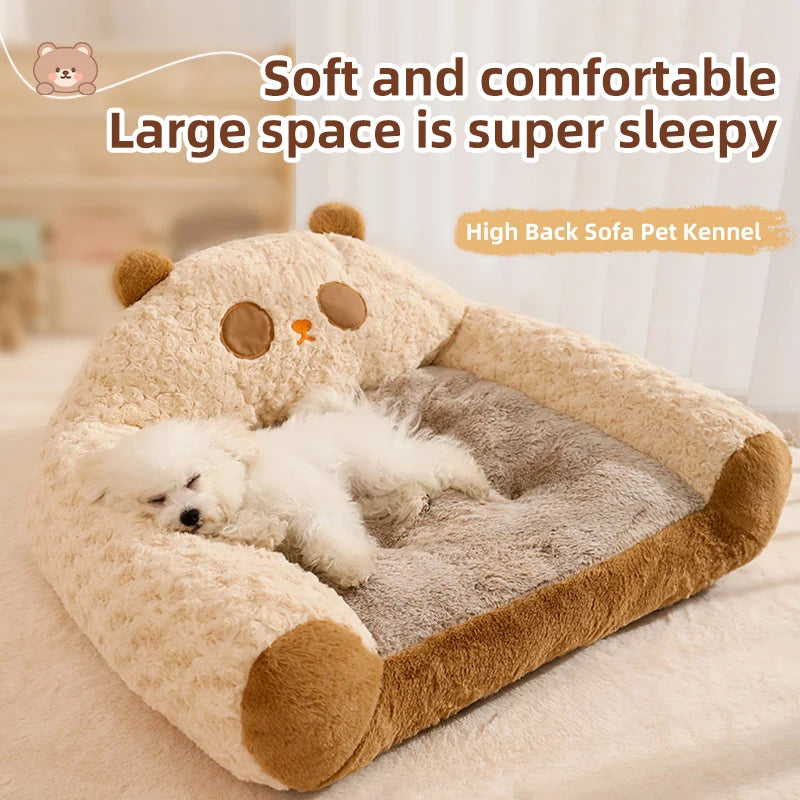 HOOPET Modern Plush Pet Kennel Sofa,Thick Plush Dog Kennel,Cat Kennel,Comfortable Warm Pet Sleeping Bed,Luxury Pet Home