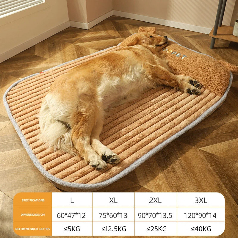 Dog Bed Warm Mat Winter Cat Sleeping Cushion Padded Puppy Kennel Blanket Soft Removable Mattress Pet Supplies