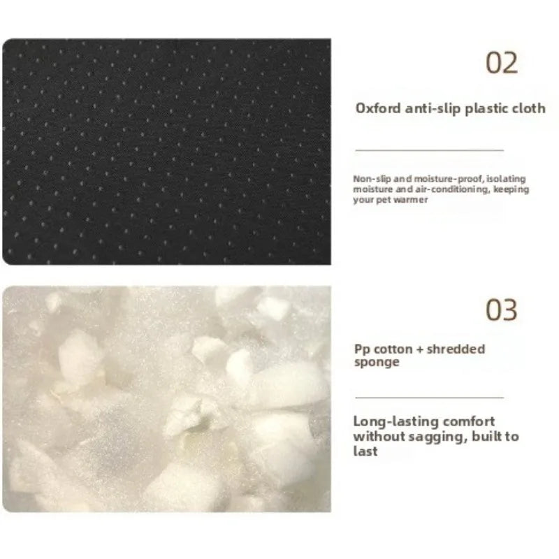 Large Dog Bed Square Plush Cat Nest Kennel All Season Washable Dog Sofa Waterproof Mattress Cat Bed for Medium Dogs Accessories