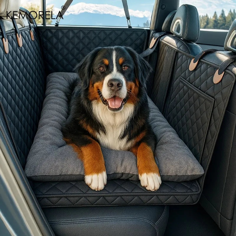 Winter Dog Car Seat Mat with Thick Non-Slip Bottom for SUV Sedan Truck Bed - Warmth for Road Trips And Machine Washable