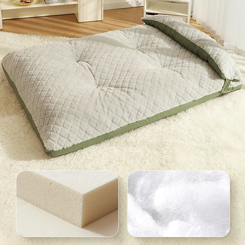 Winter Large Dog Sleeping Beds Pet Cat Fluffy Bed Mat Pet Cushion Big Medium Dogs Blanket Cushion Pet Supplies